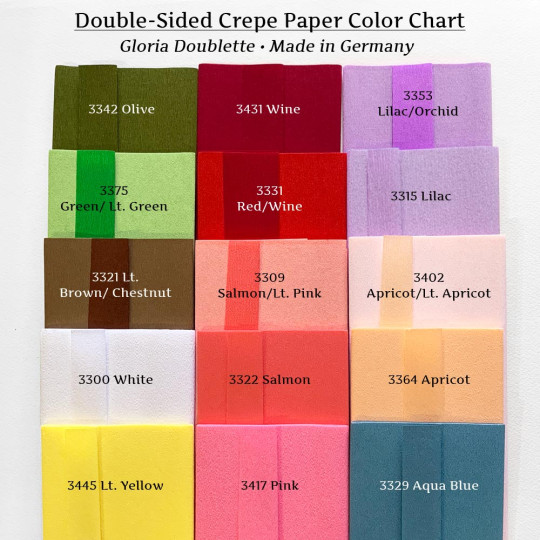 Double Sided Crepe Paper ~ Gloria Doublette from Germany ~ Apricot and Light Apricot
